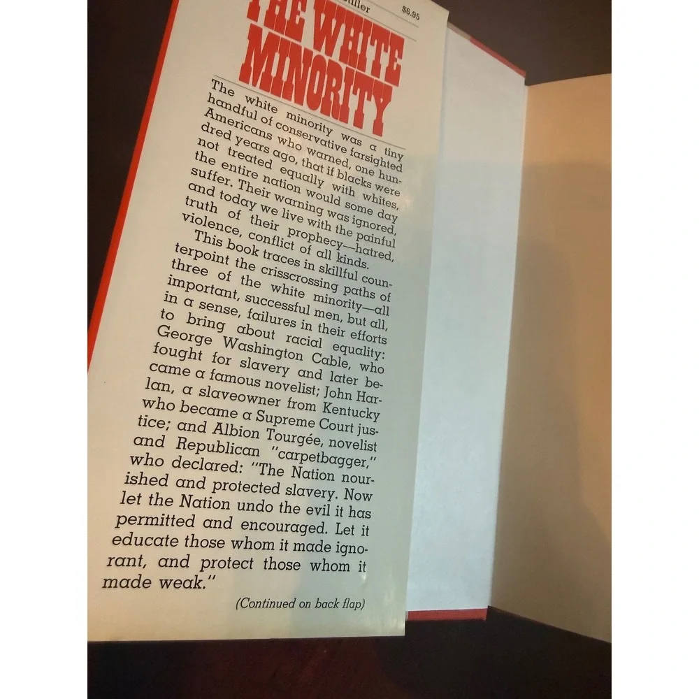 The White‎ Minority Pioneers Racial Equality Richard Stiller 1977 1st Ed HC
